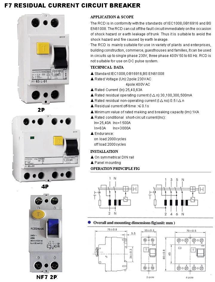 F7 RCCB — ELCB F7 RCCB supplied by ELEHPD