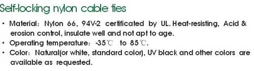 Self-Locking Nylon Cable Tie Nylon Cable Ties photo 2