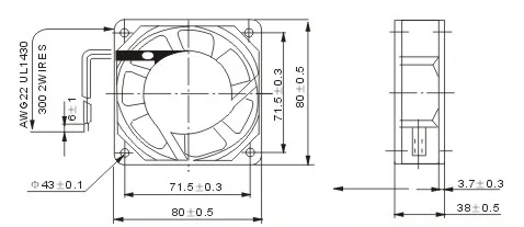 TA8038 Axial AC Fan Axial Fan photo 3