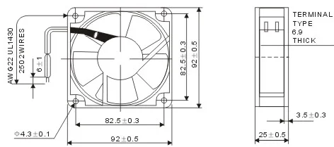 TA9225 Axial AC Fan Axial Fan photo 3