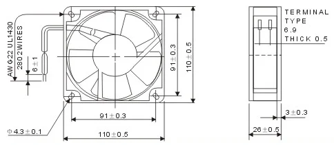 TA11025 Axial AC Fan Axial Fan photo 3