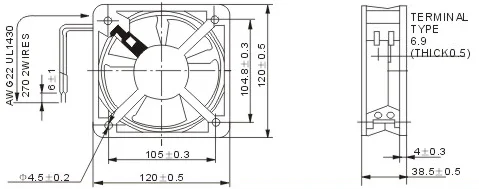 TA12038 Axial AC Fan Axial Fan photo 3