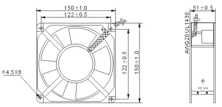 TA15051 Axial AC Fan Axial Fan photo 3
