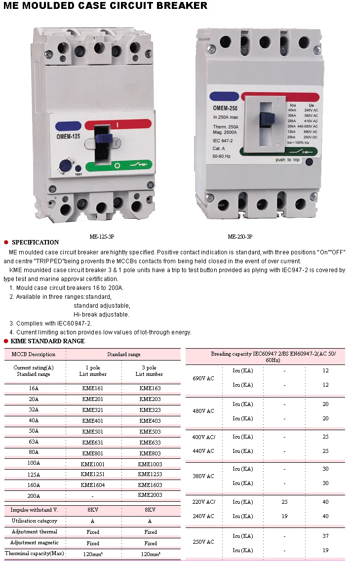 ME MCCB — MCCB ME MCCB supplied by ELEHPD
