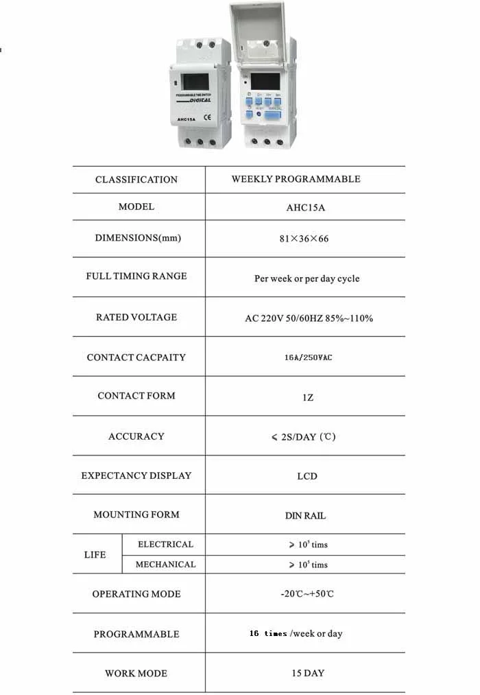 AHC15A Digital Timer — Timer AHC15A Digital Timer supplied by ELEHPD