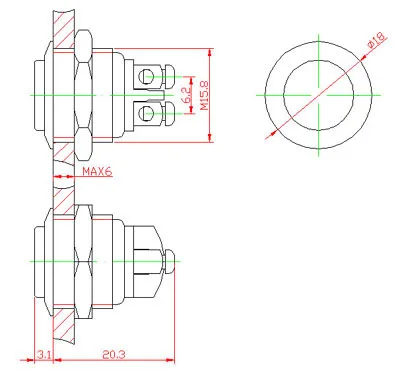 MP16-H Stainless steel pushbutton Pushbutton photo 2