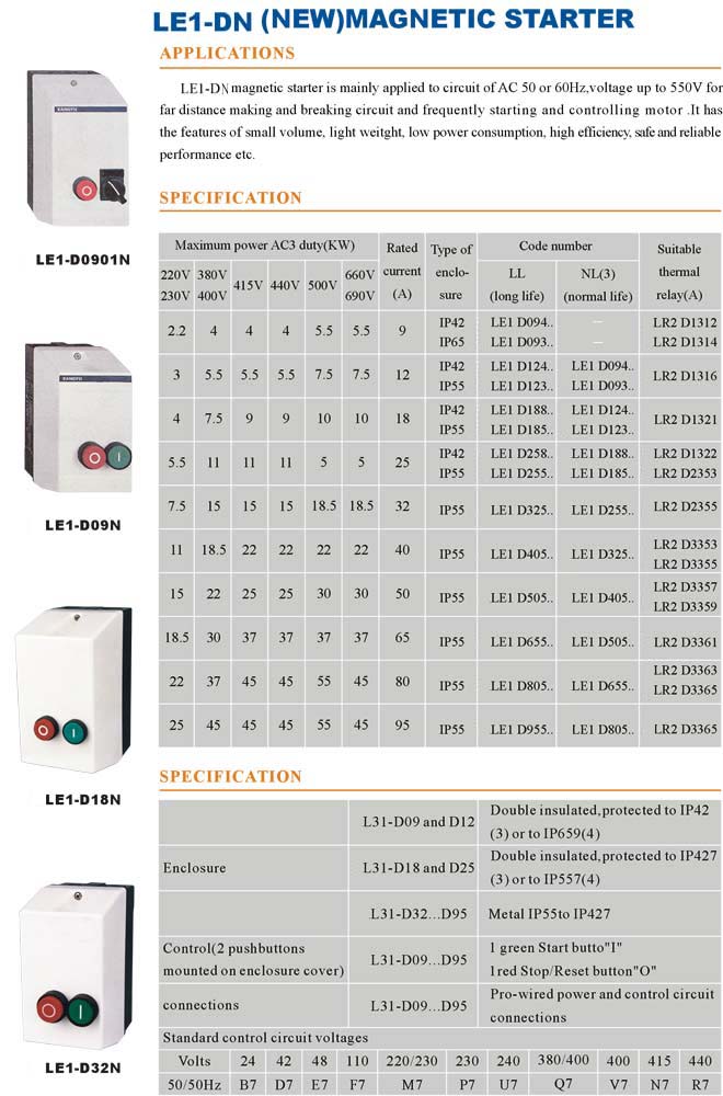LE1-DN Magnetic Starger
