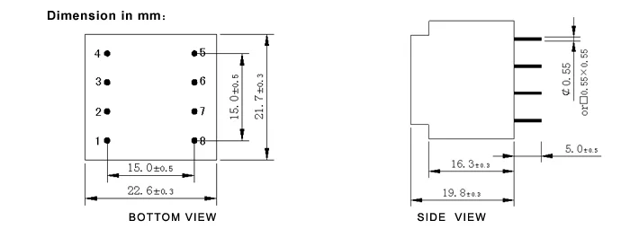 EI20/10.5-0.5VA PCB Transformer photo 3