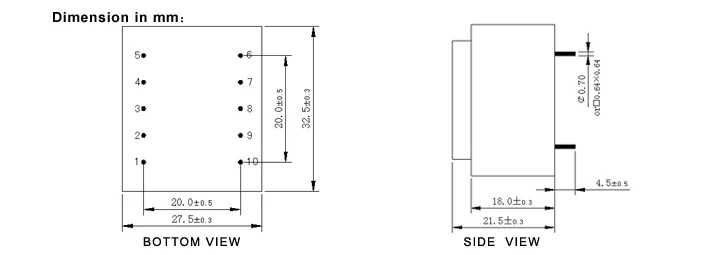 EI30/10.5-1.0VA PCB Transformer photo 3
