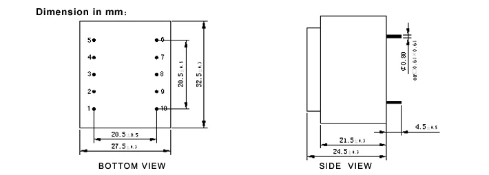 EI30/12.5-1.5VA PCB Transformer photo 3