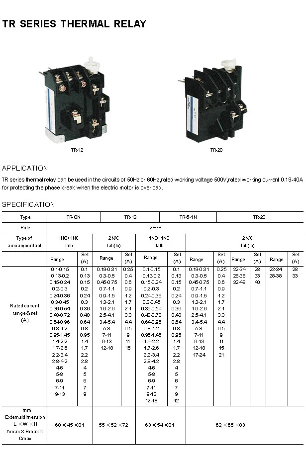 TR Thermal Relay