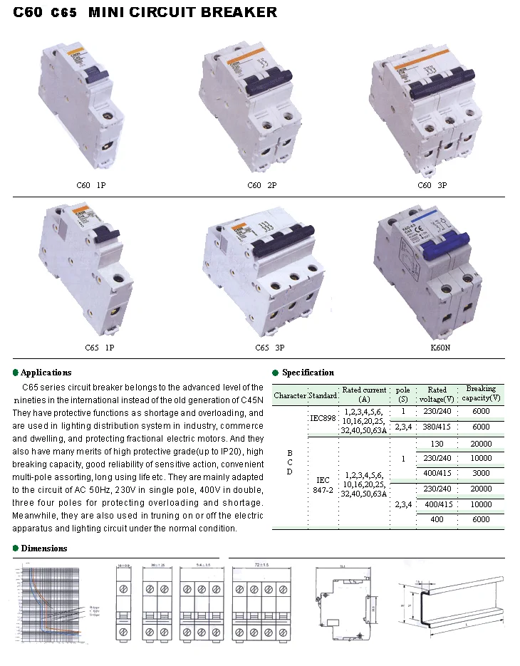 C65 MCB — MCB C65 MCB supplied by ELEHPD