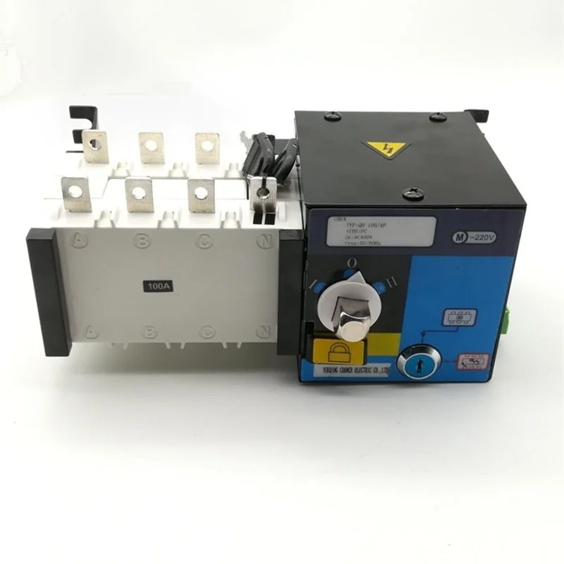 TS 4P Dual power automatic switch PC grade 100amp 220V/ 230V/380V/440V 4 pole 3 phase automatic transfer switch ats